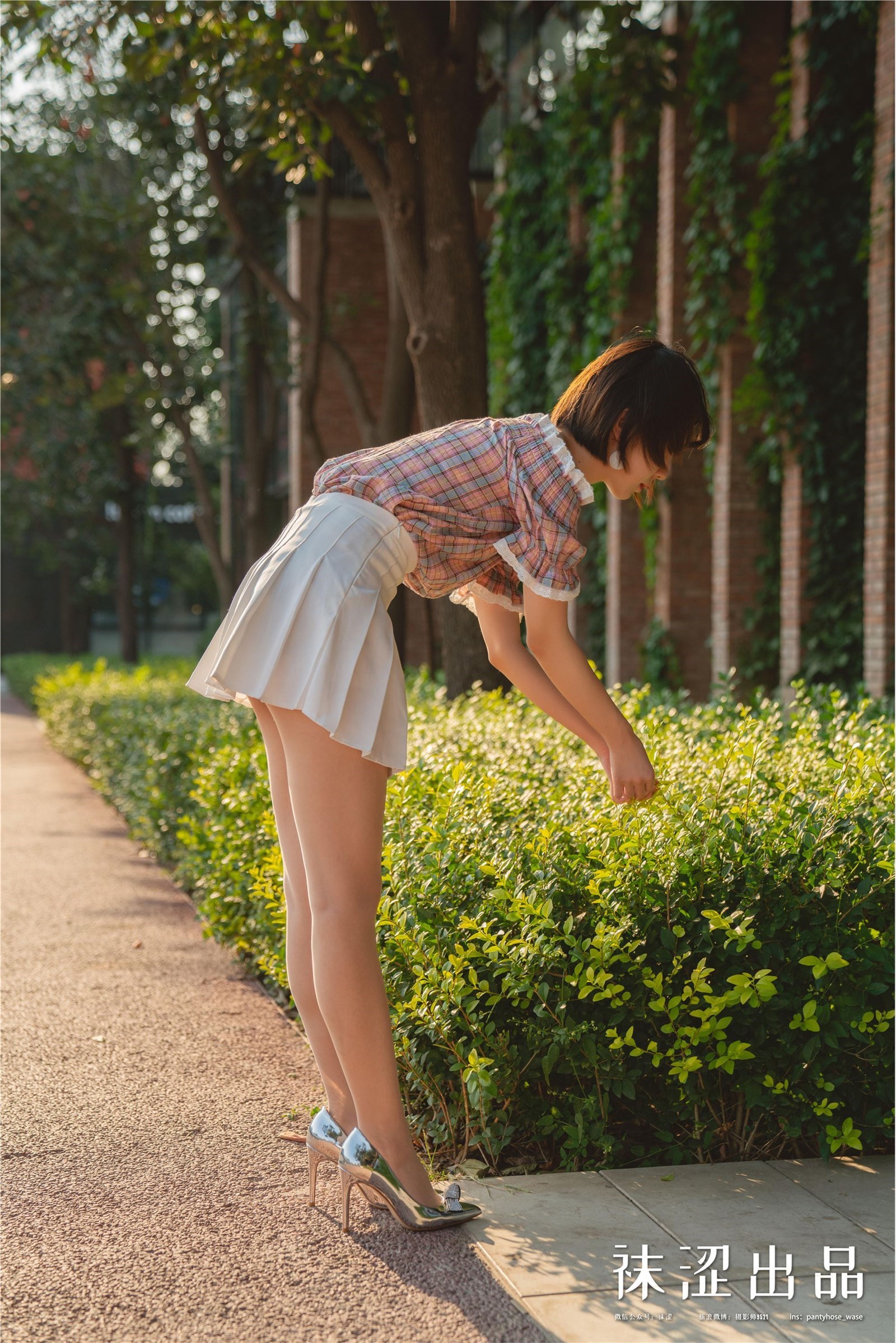 Socks acerbity 076 warm ~ pastoral style pleated skirt(1)